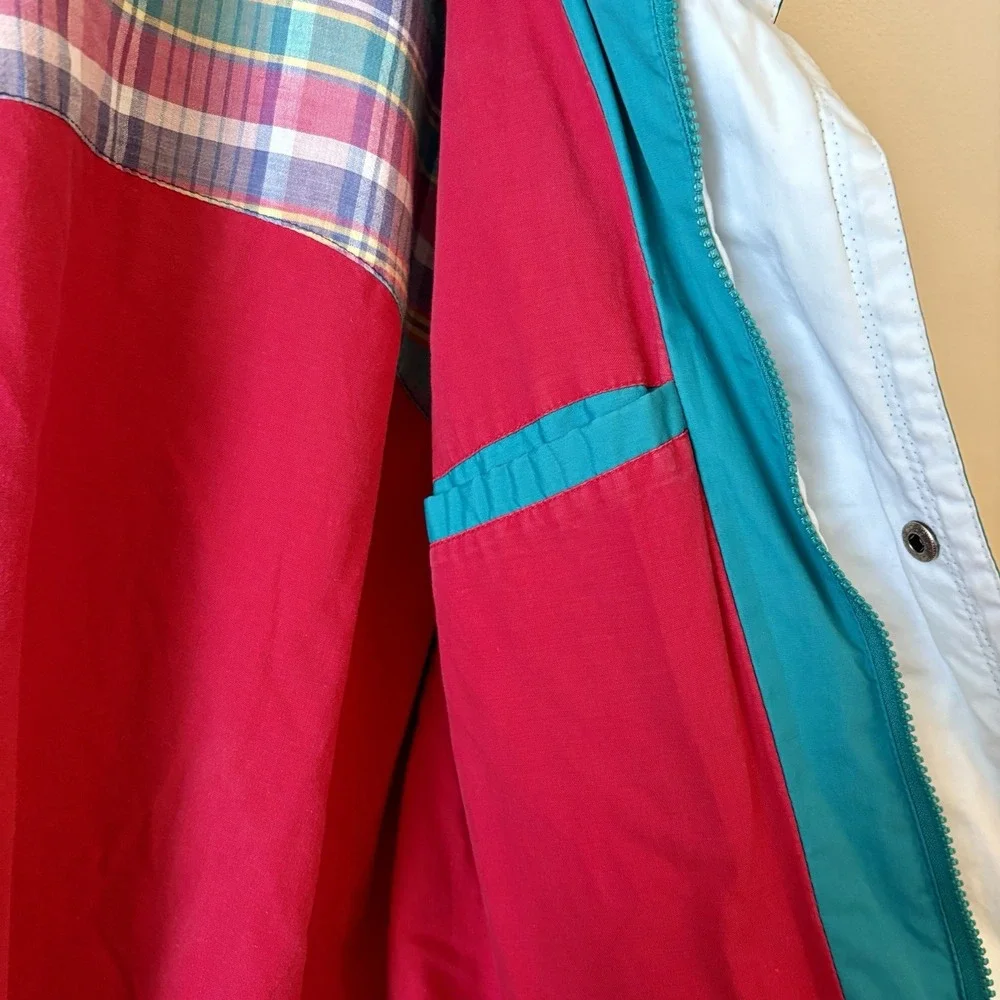 Vintage 90s‎ Members Only Windbreaker Jacket Color Block Blue-Green Red Men's M